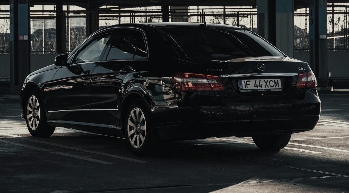 Black Mercedes-Benz E-Class saloon