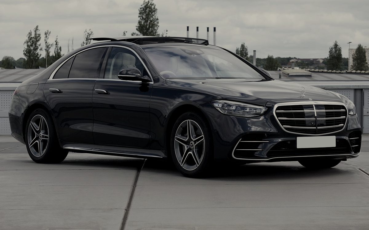 Black Mercedes-Benz S-Class saloon